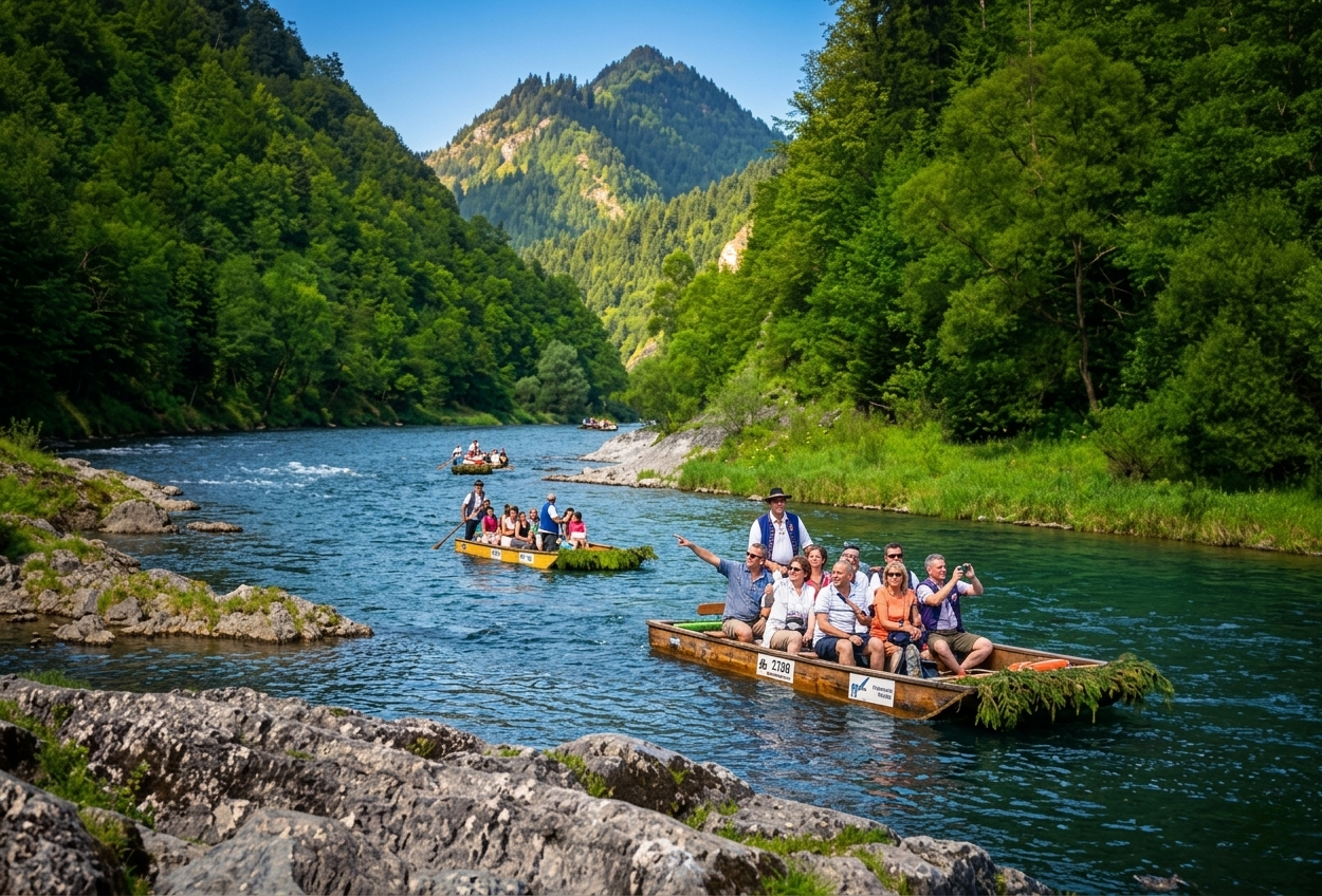 Spływ Dunajcem i widok na Pieniny